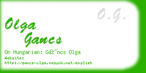 olga gancs business card